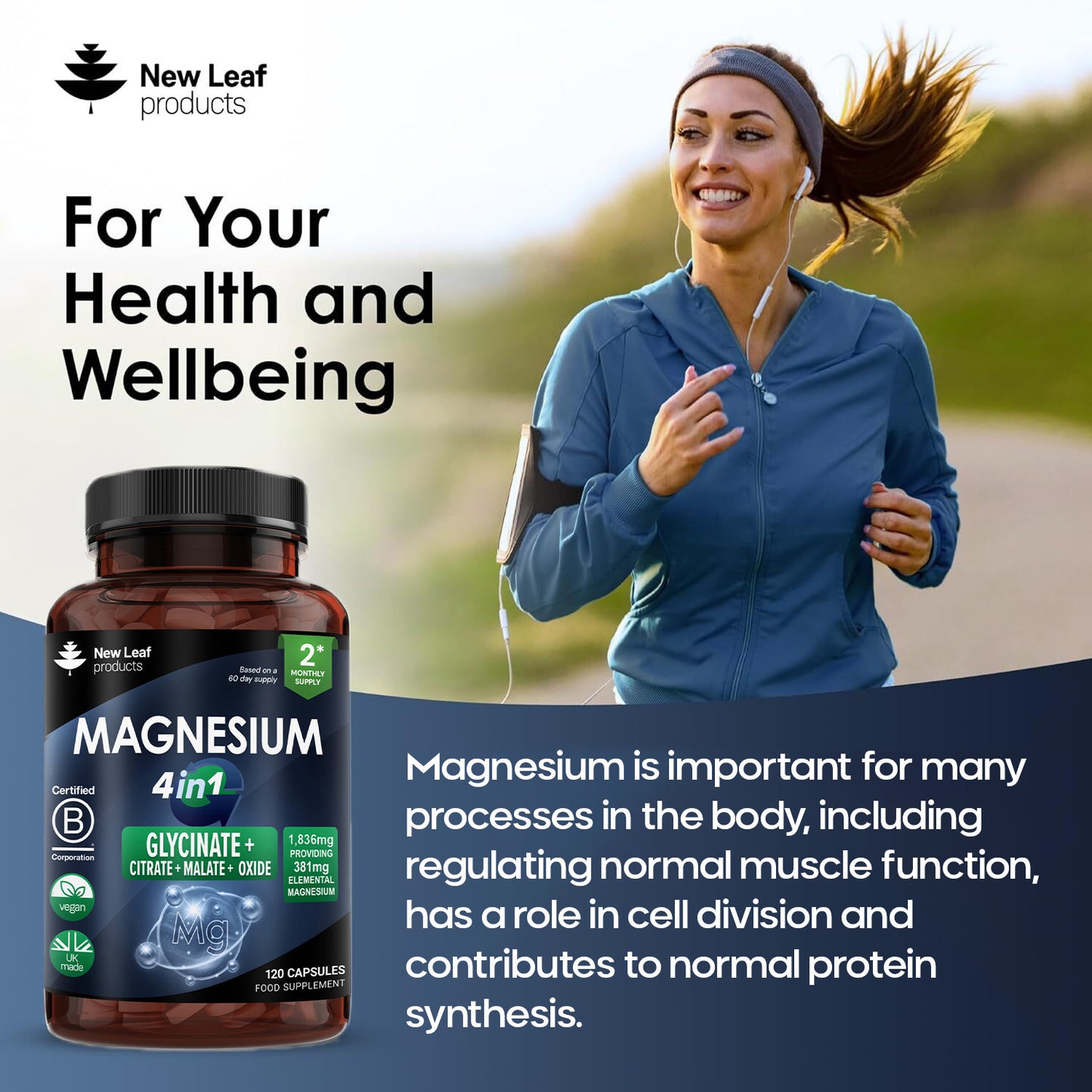 Magnesium Complex Glycinate, Citrate, Malate, Oxide Capsules.