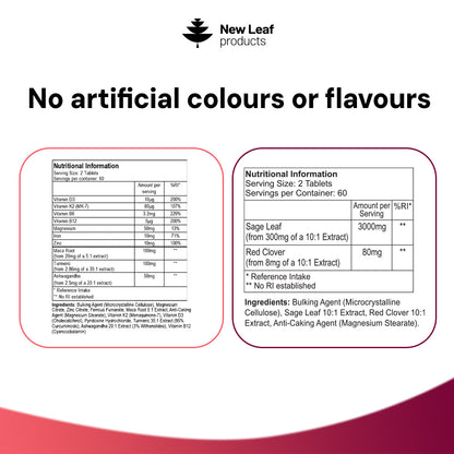 Menopause Essentials bundle nutritional information