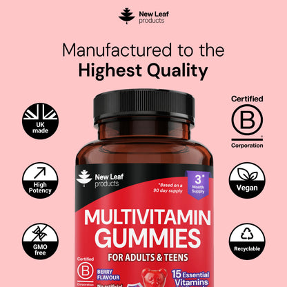 Essentials Multivitamins Minerals for Adults & Teens Gummies 180 Fill