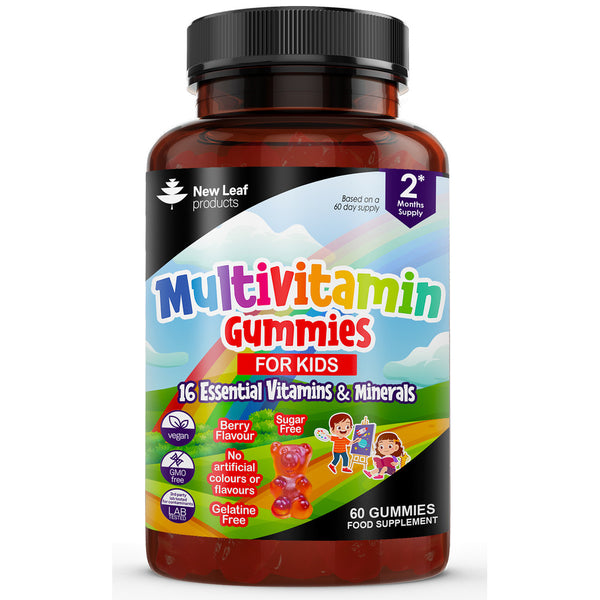 Multivitamin Gummies For Kids - Essential Daily Chewable Sugar Free Vitamins & Minerals Vegan