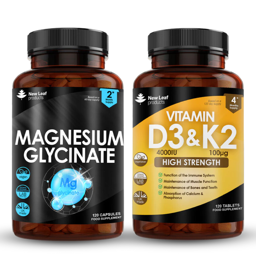 Magnesium Glycinate and Vitamin D3 K2 Bundle