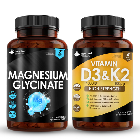 Magnesium Glycinate and Vitamin D3 K2 Bundle