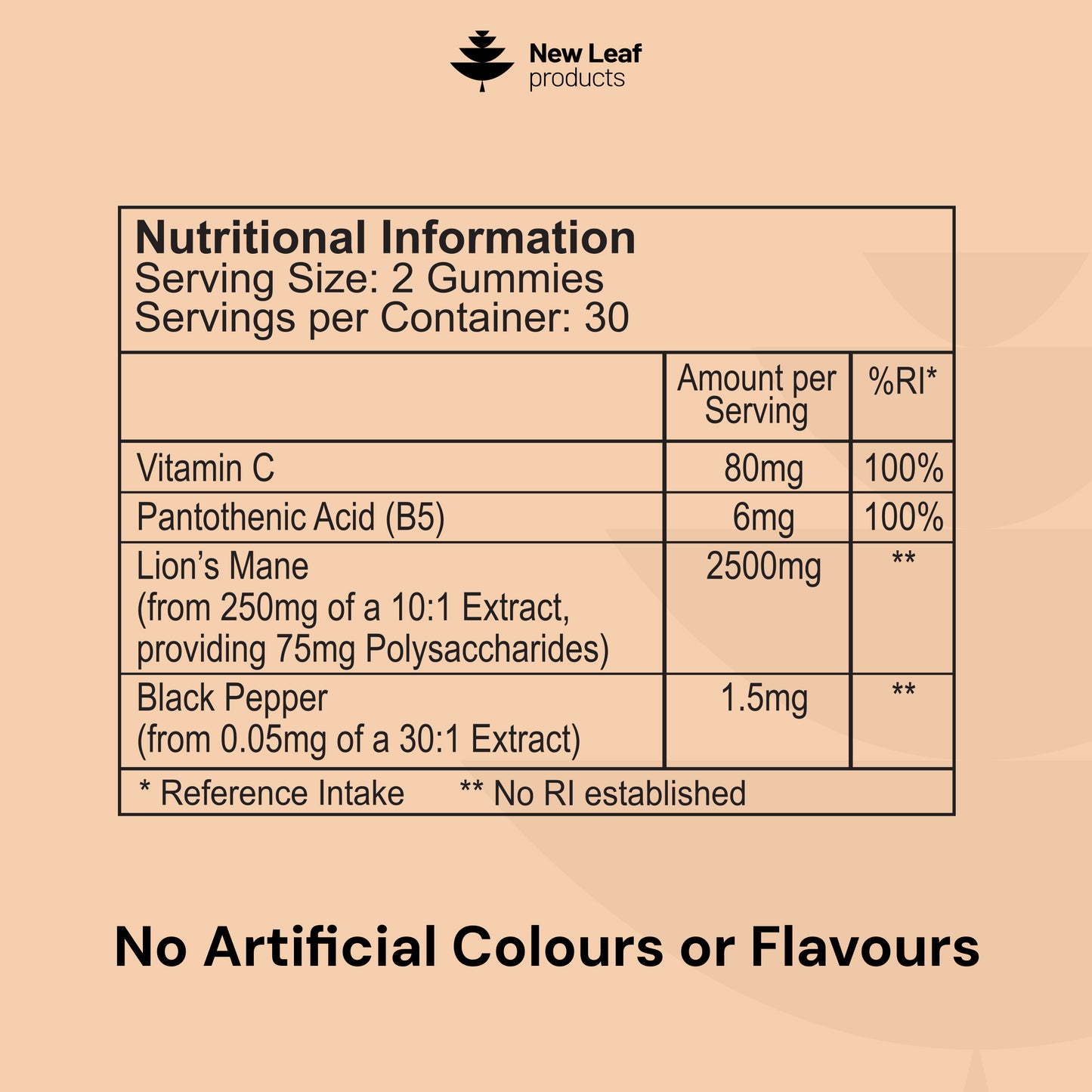 Lion's Mane Gummies + Vitamin C & B5