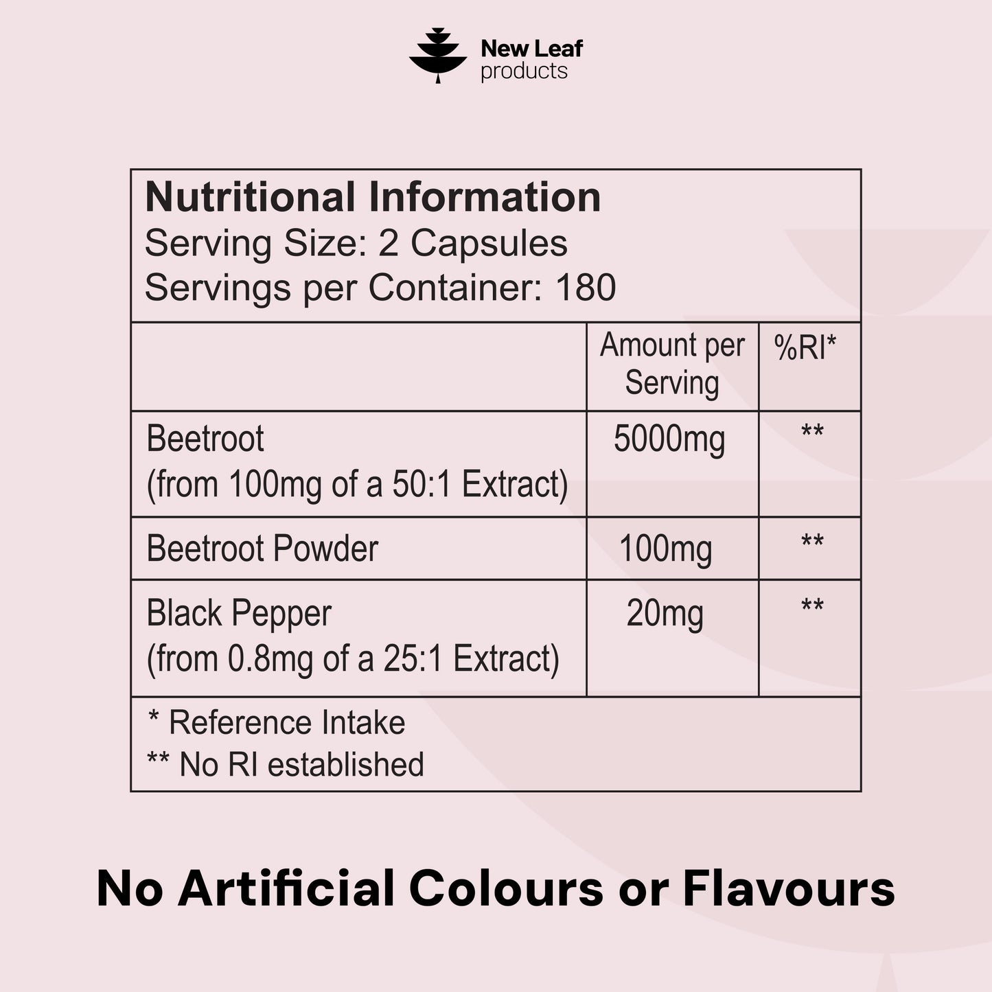 Beetroot Capsules With Black Pepper 360 Fill