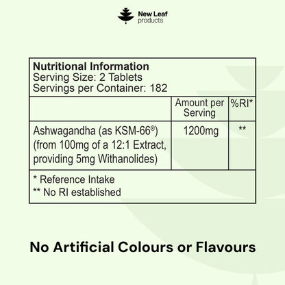 Ashwagandha KSM 66 Tablets 365 Fill