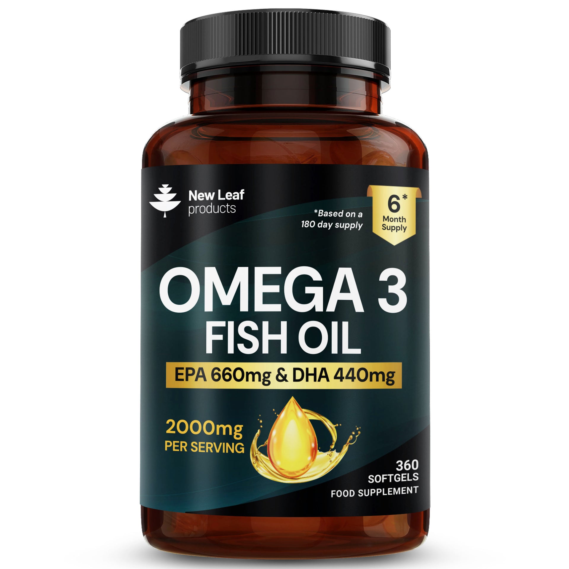 Omega 3 Fish Oil + EPA & DHA 360 Softgels
