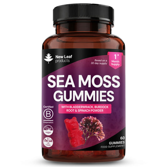 Sea Moss + Burdock Root, Bladderwrack & Spinach Powder | 60 Gummies