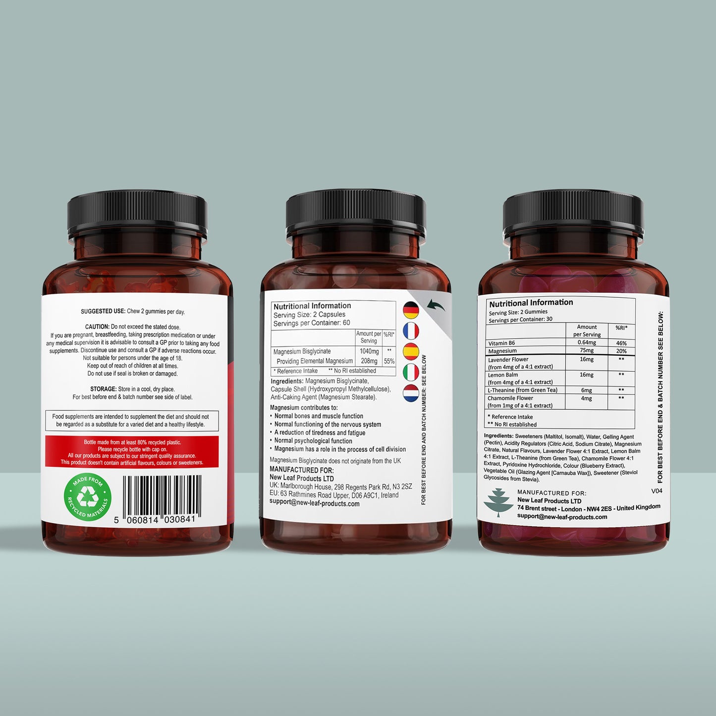 The Ultimate Sleep Bundle: Magnesium Glycinate + Sleep Gummies + Ashwagandha Gummies (Non-Melatonin)