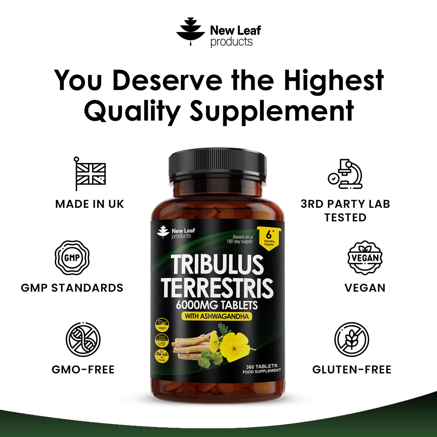 Tribulus Terrestris + Ashwagandha | 360 Tablets