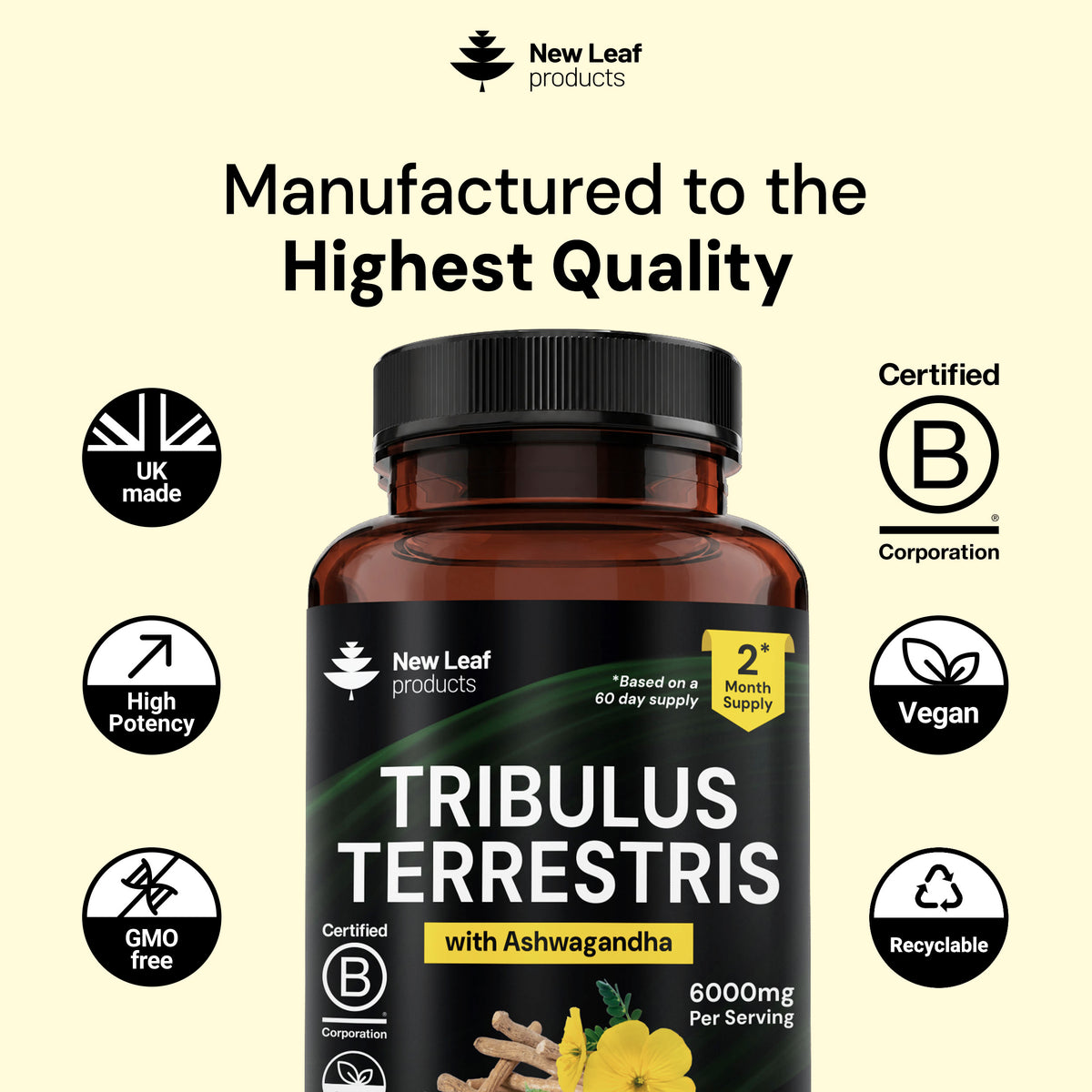 Tribulus Terrestris + Ashwagandha | 120 Tablets