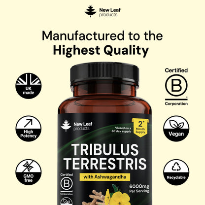 Tribulus Terrestris + Ashwagandha | 120 Tablets