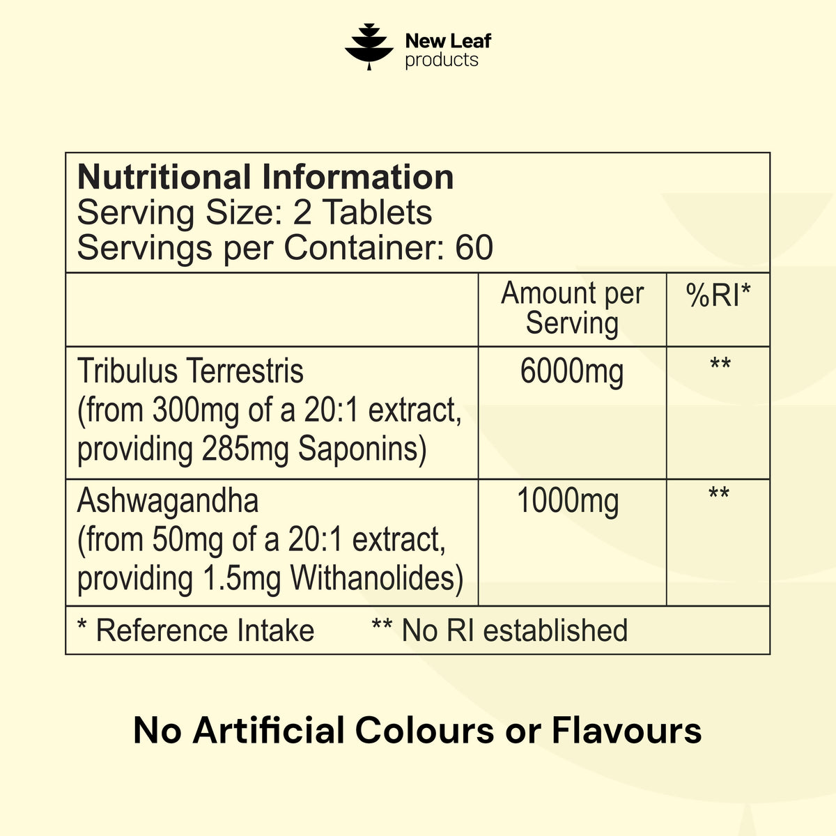 Tribulus Terrestris + Ashwagandha | 120 Tablets