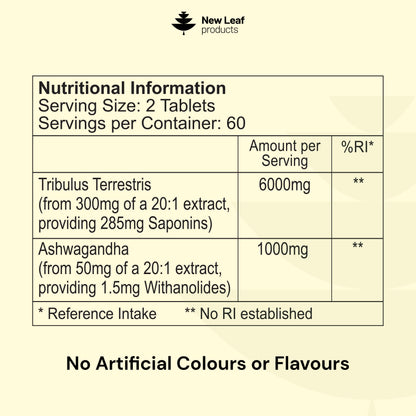Tribulus Terrestris + Ashwagandha | 120 Tablets