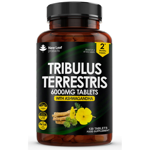 Tribulus Terrestris 6000mg High Strength 120 Tablets Enriched with Ashwagandha