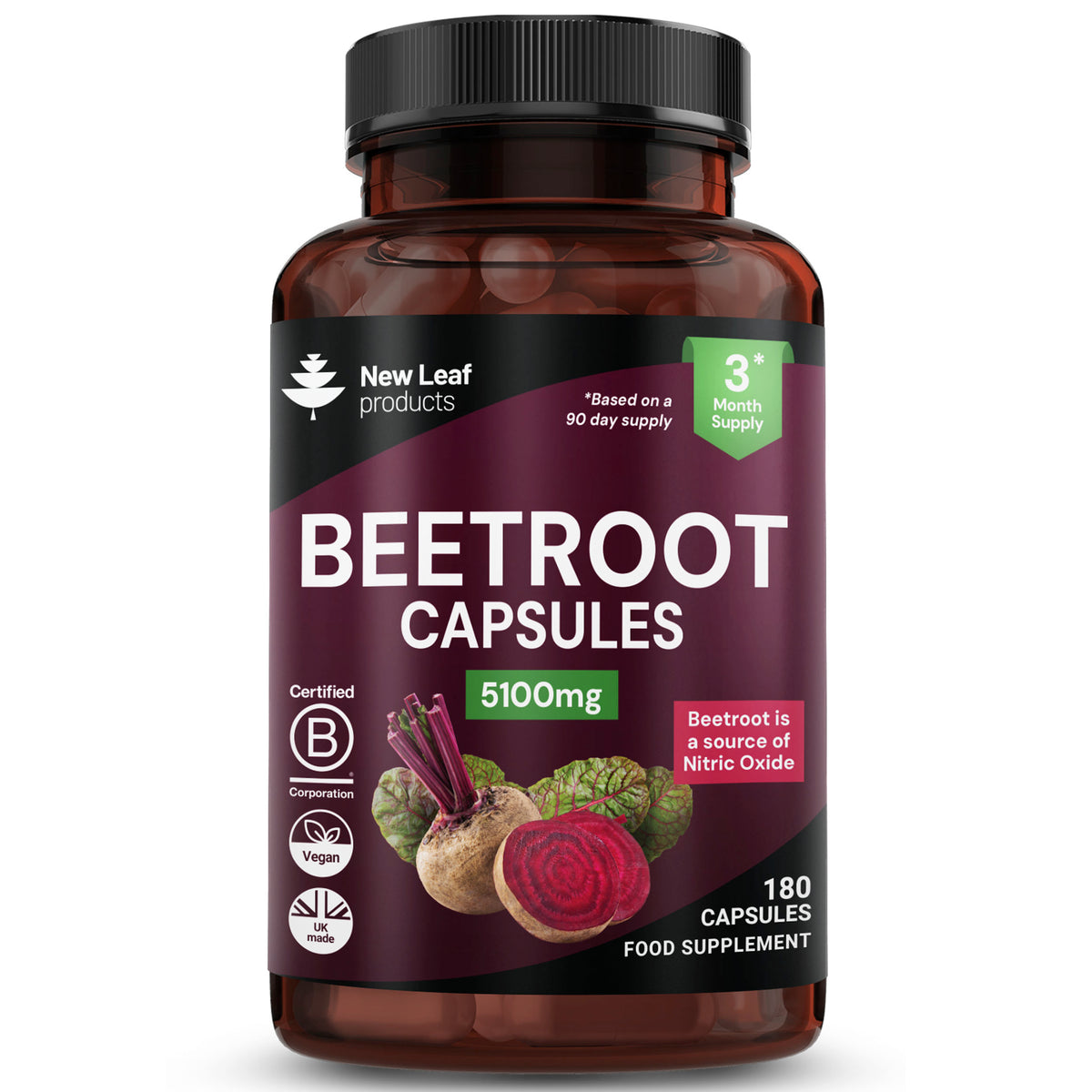 Beetroot + Black Pepper | 180 Capsules
