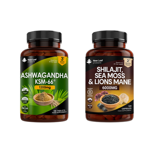 Shilajit Sea Moss Lions Mane Complex and Ashwagandha Bundle