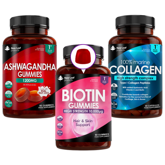 Collagen, Ashwagandha, Biotin Bundle