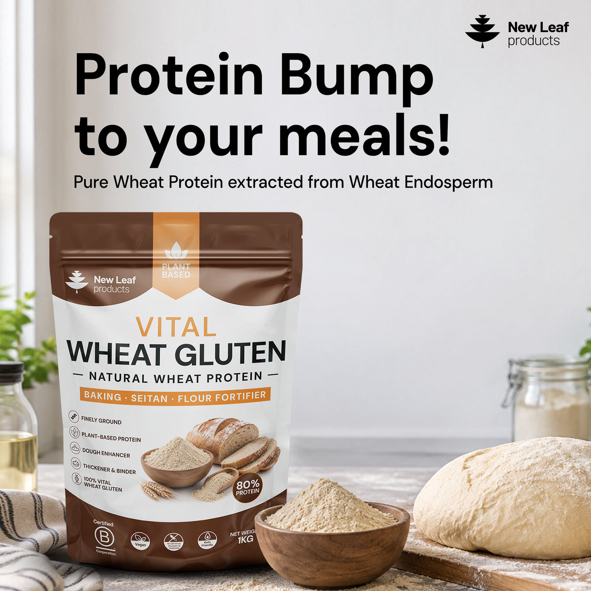 Vital Wheat Gluten | 1Kg Powder
