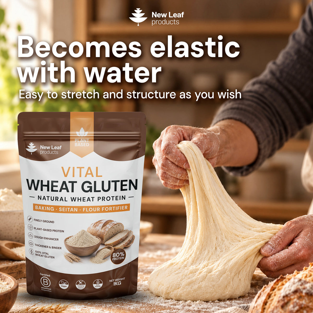 Vital Wheat Gluten | 1Kg Powder