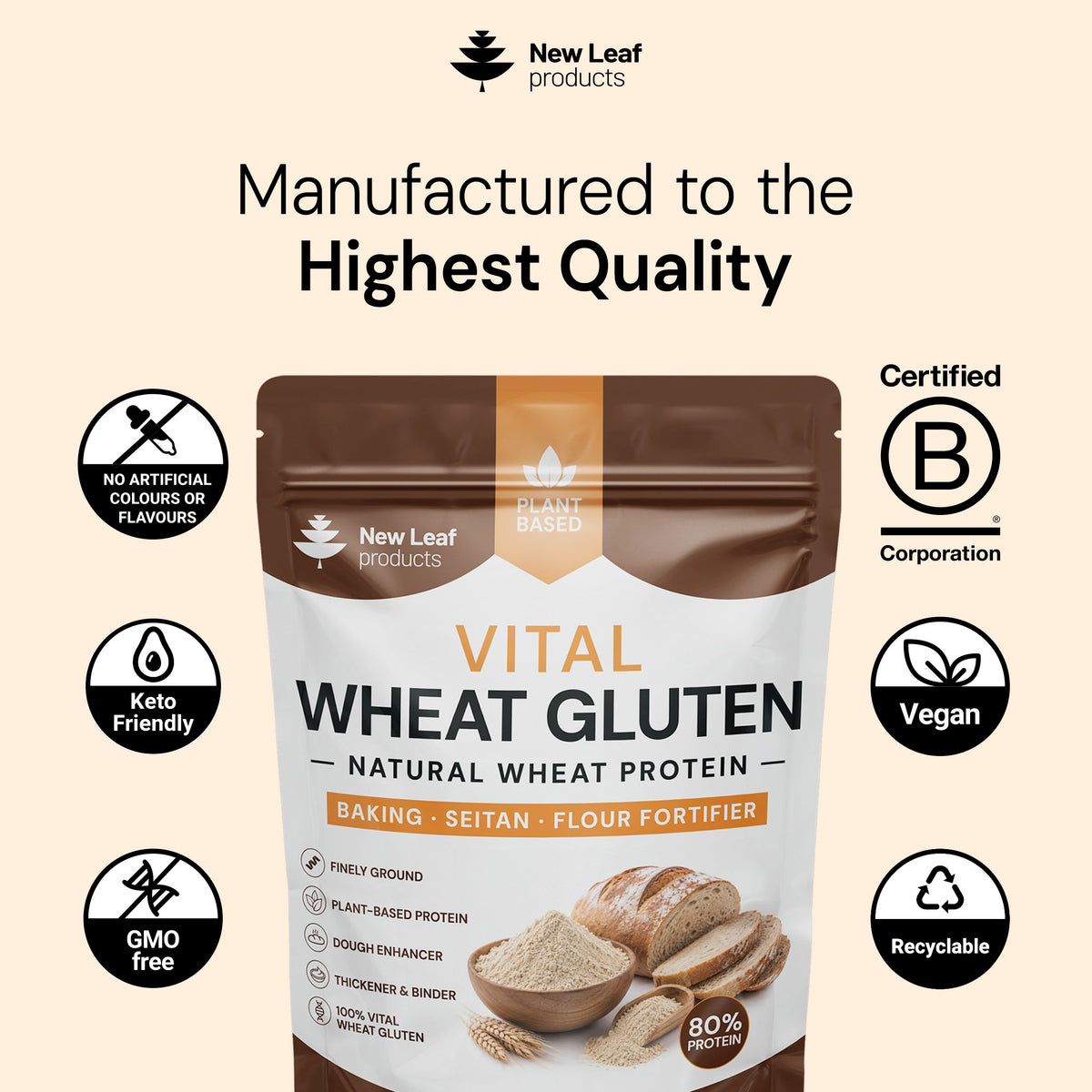 Vital Wheat Gluten | 1Kg Powder