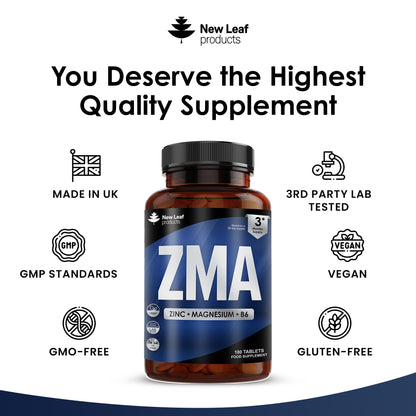 Zinc Magnesium Vitamin B6 ZMA Tablets
