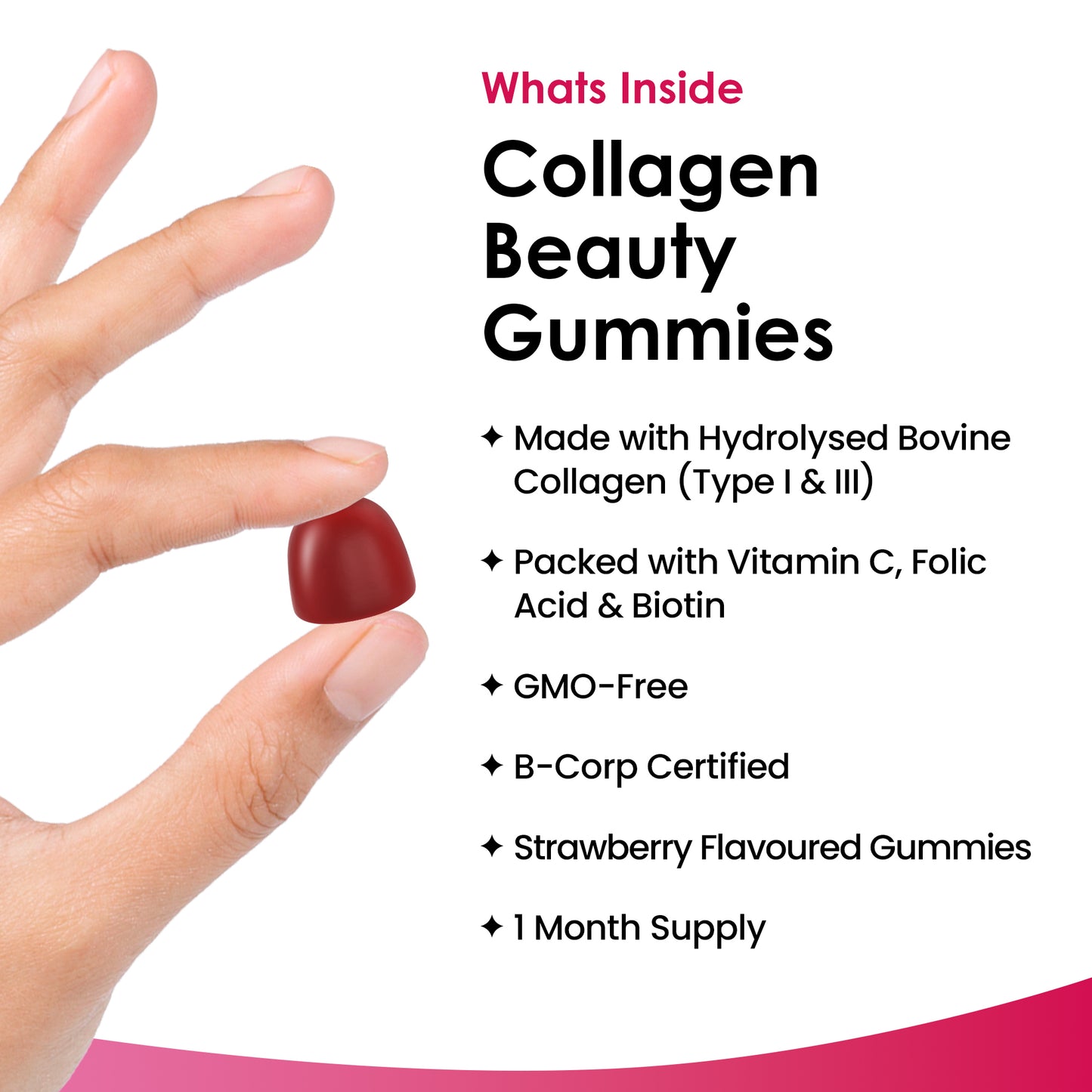 Collagen Gummies Vitamin C, Folic Acid & Biotin