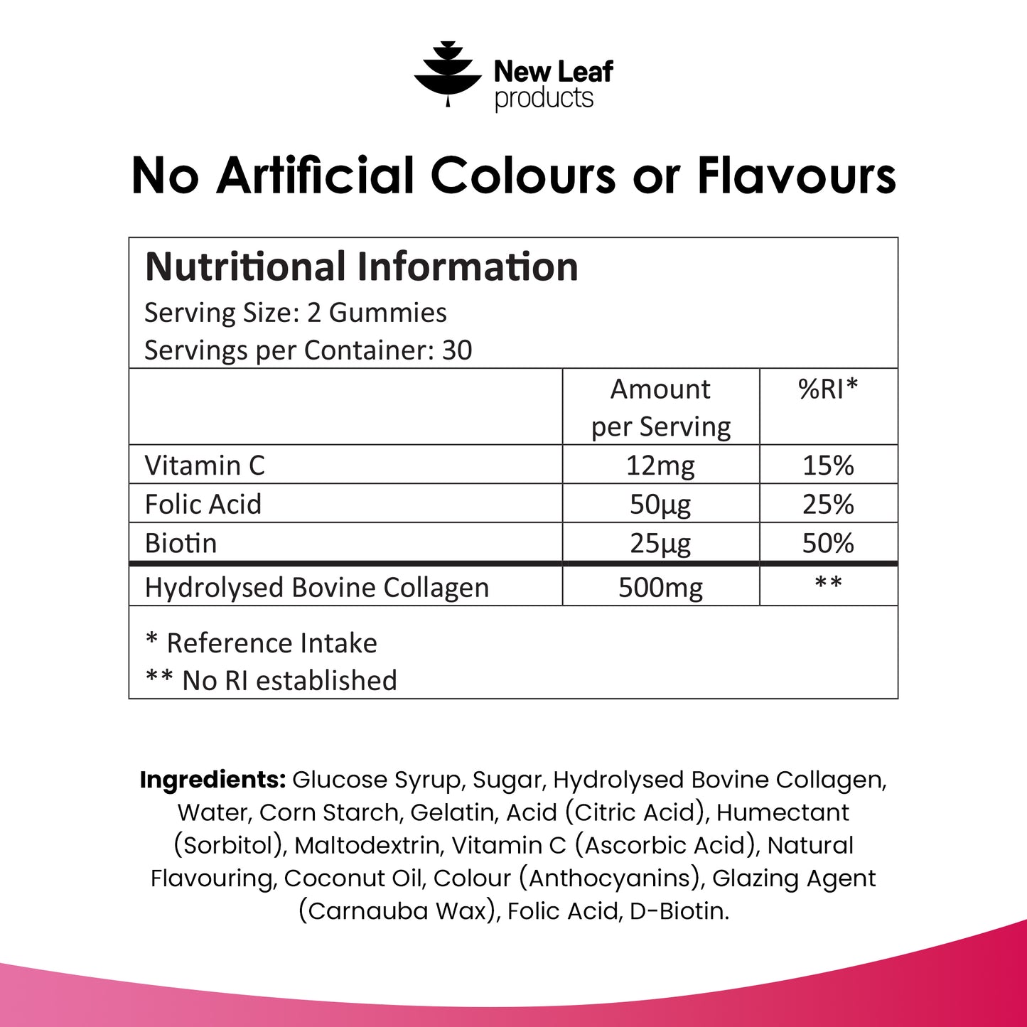 Collagen Gummies Vitamin C, Folic Acid & Biotin