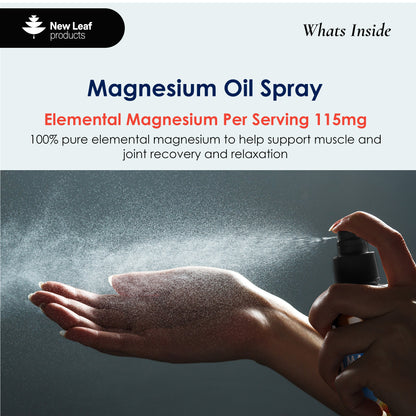 Magnesium Oil Spray - 250ml Pure Elemental 115mg Magnesium Spray for Joints and Aching Muscles