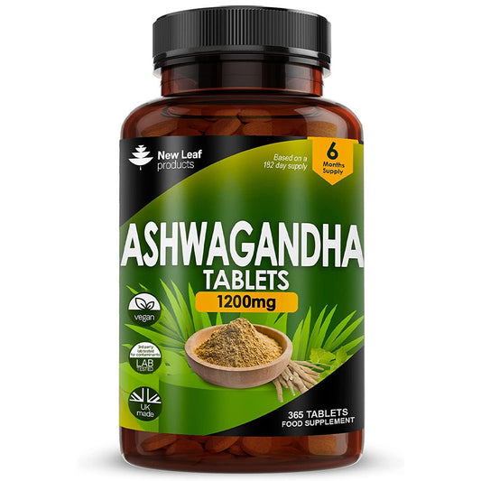 Ashwagandha 1200mg Root Extract - High Strength  - Value 365 Vegan Tablets