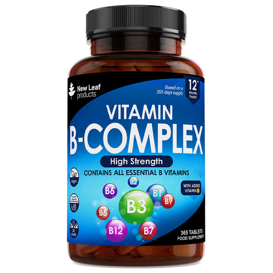 Vitamin B Complex - High Strength Tablets - All B Vitamins (One Year Supply)