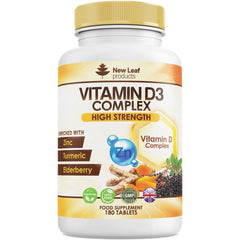 Vitamin D3 Tablets Complex  - Enriched with Zinc ,Elderberry & Turmeric