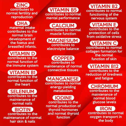 Prenatal Supplements Pregnancy Vitamins with Vegan DHA - Full trimester supply