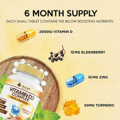 Vitamin D3 Tablets Complex  - Enriched with Zinc ,Elderberry & Turmeric