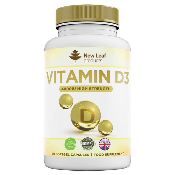 Vitamin D3 4000IU High Strength & Absorbency 1 A Day Easy to Swallow Supplement